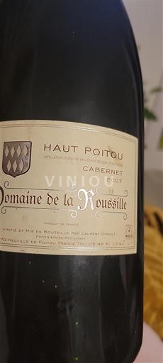 Poitou-Charentes Haut-poitou Domaine La Roussille 2007