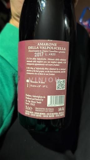 Vénétie Amarone della Valpolicella Monte Tondo Amarone della Valpolicella 2017