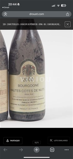 Burgundy Hautes Côtes de Nuits Domaine Maréy 2000