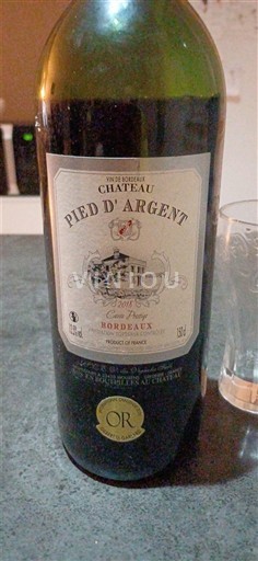Bordeaux Château Pied d'Argent 2016