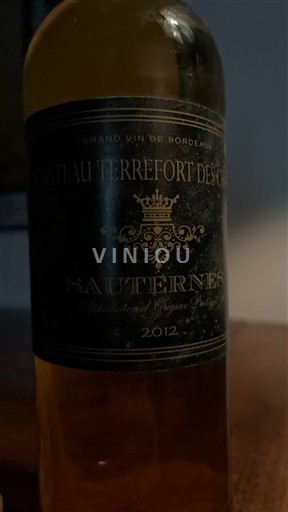 Bordeaux Sauternes Château Ferrefort Des Côtes 2012