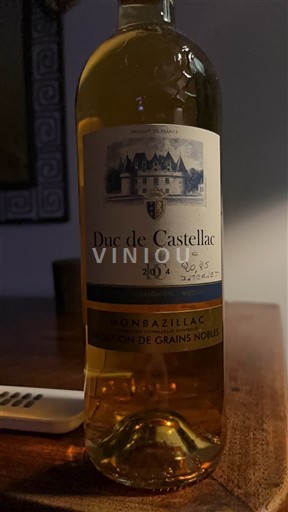 Lounais-Ranska Monbazillac Duc de Castellac Sélection de Grains Nobles 2004