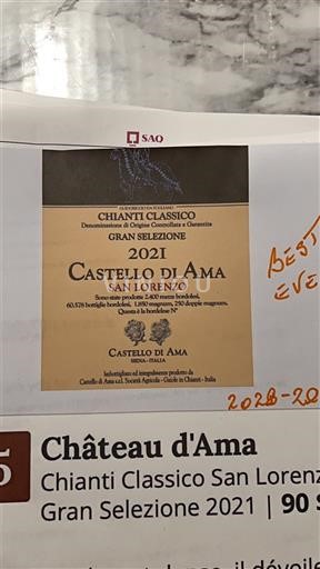 Toscana Chianti Classico Castello di Ama San Lorenzo Gran Selezione 2021