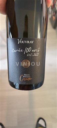 Valle della Loira Vouvray Thierry et Tanguy Cosme 100 ans 2022