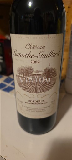 Bordeaux Château Lamothe-Gaillard 2007
