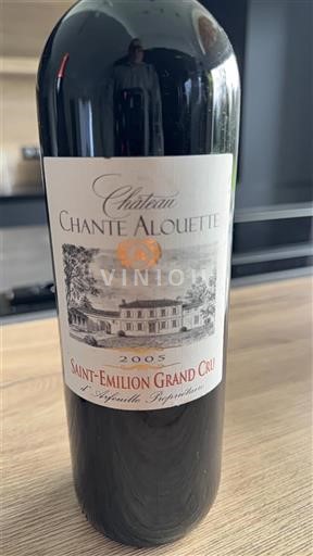 Bordeaux Saint-Émilion Grand Cru Grand Cru Château Chante Alouette 2005