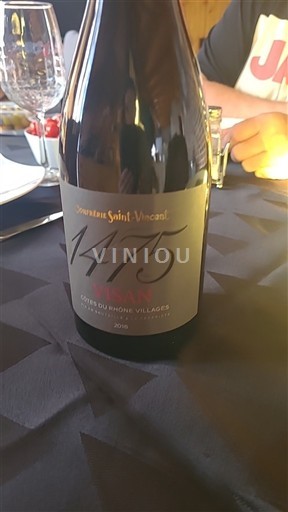 Rượu vang Rouge sec 1475 Domaine Saint-Vincent 2016 Pháp Thung lũng Rhône Côtes-du-rhône-villages AOC