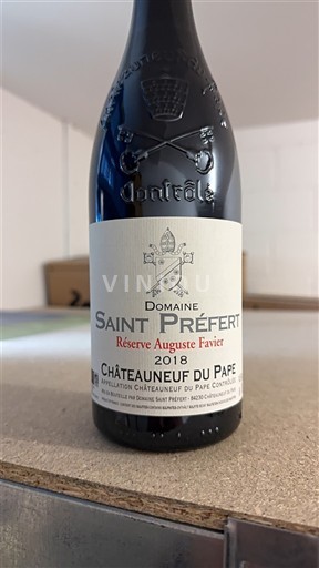 Vallée du Rhône Châteauneuf-du-pape Domaine Saint Préfert Réserve Auguste Favier 2018
