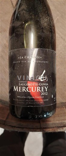 Borgoña Mercurey Domaine Laugerotte-Gunia La Chagnée 2012