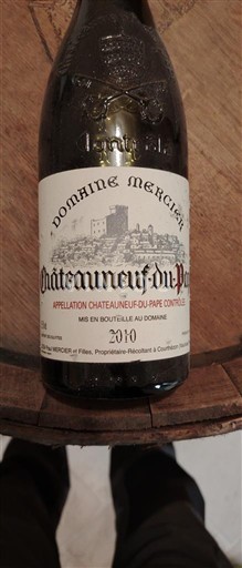 Vine Rouge sec Domaine Mercier 2010 Frankrig Rhône-dalen Châteauneuf-du-Pape AOC