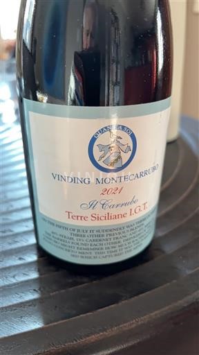 Sicilia Sicily Vinding Montecarrubo Il Carrubo 2021