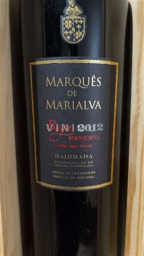 Portogallo Bairrada Marquês de Marialva Baga Reserva 2012