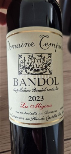 Provence Bandol Domaine Tempier La Migoua 2023