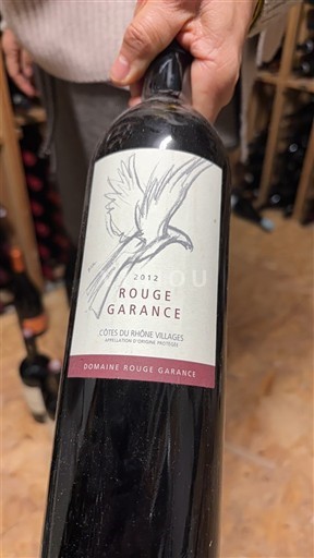 Rượu vang Rouge sec Rouge Garance Domaine Rouge Garance 2012 Pháp Thung lũng Rhône Côtes-du-rhône-villages AOC