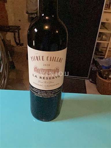 Bordeaux Pessac-Léognan Pique Caillou La Réserve 2020