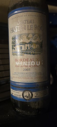 Bordeaux Château Hostin Le Roc 2003