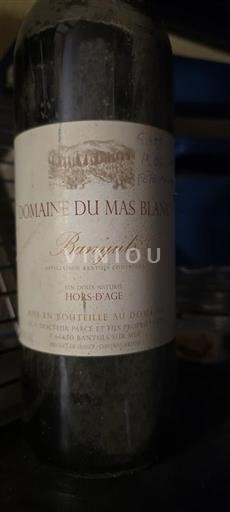 Rượu vang Rouge sec Hors d'Âge Domaine Mas Blanc Non millésimé Pháp Roussillon Banyuls AOC