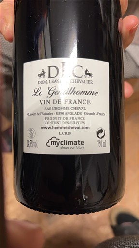 Bordeaux Không được chỉ định Dom. Léandre Chevalier Le Gentilhomme Không niên vụ