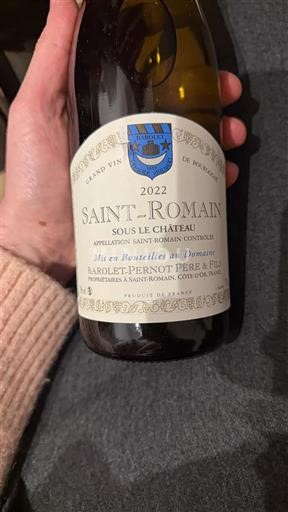 Burgundy Saint-Romain Barolet-Pernot Père & Fils Sous le Château 2022