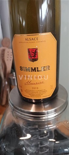 Vine Blanc sec Maurice Simmler 2019 Frankrig Alsace Pinot Blanc AOC