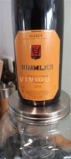 Alsace Pinot noir Simmler Passion 2018