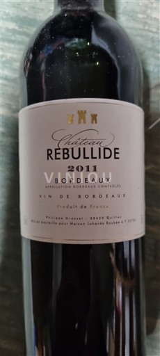 Bordeaux Château Rebullide 2011