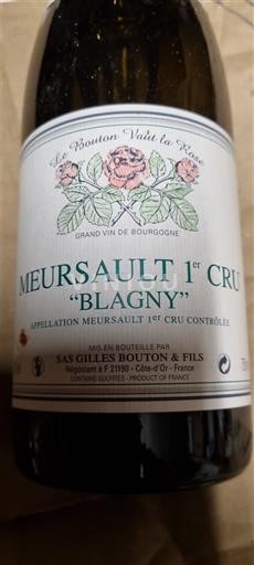 Burgundy Meursault Premier Cru Gilles Bouton & Fils Blagny 2017