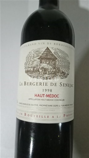 Bordeaux Haut-Médoc La Bergerie de Sénéjac 1998