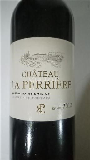 Bordeaux Lussac-saint-émilion Château La Perrière 2012