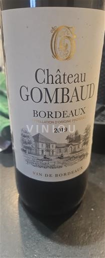 Vinos Rouge sec Château Gombaud 2019 Francia Burdeos Bordeaux AOC