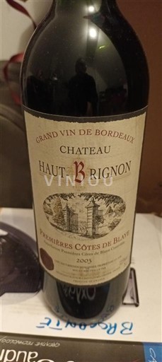 Bordeaux Không được chỉ định Château Haut-Brignon 2003
