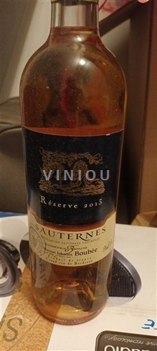 Bordeaux Sauternes Boubée Réserve 2015