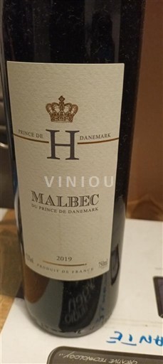 Viinit Rouge sec Malbec du Prince du Danemark Prince du Danemark 2019 Ranska Lounais-Ranska Cahors AOC