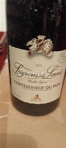 Vin Rouge sec Vieilles Vignes Seigneur de Lauris 2011 France Vallée du Rhône Châteauneuf-du-pape AOC