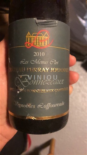 Thung lũng sông Loire Bonnezeaux Château PERRAY JOUANNET Les Menus Clos 2010