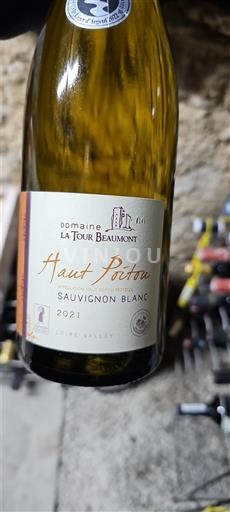 Poitou-Charentes Haut-poitou Domaine La Tour Beaumont Haut Poitou Sauvignon Blanc 2021