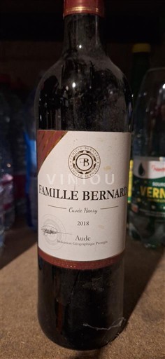 Rượu vang Rouge sec Cuvée Henry Famille Bernard 2018 Pháp Languedoc và Roussillon Aude IGP