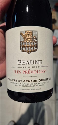 Bourgogne Beaune Philippe et Arnaud Dubreuil Les Prévolles 2023
