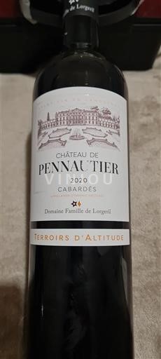 Rượu vang Rouge sec Terroirs d'Altitude Château Pennautier 2020 Pháp Languedoc Cabardès AOC