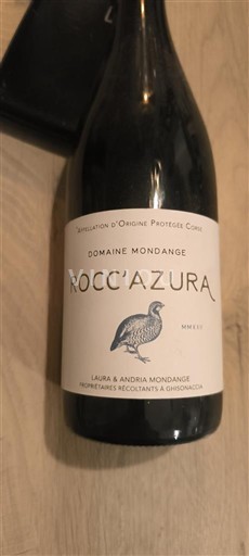 Rượu vang Rouge sec Rocc'Azura Domaine Mondange Non millésimé Pháp Corse AOC