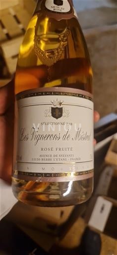 Vine Rosé sec Rosé Fruité Les Vignerons de Mistral Non millésimé Frankrig Provence Vin de France