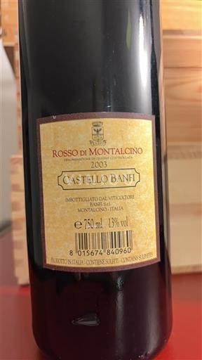 Toscana Rosso di Montalcino Castello Banfi 2003