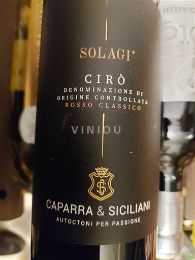Calabria Cirò Caparra & Siciliani Solagi Không niên vụ