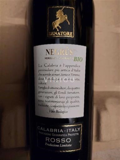 Kalabrien Senatore Negrus Icke årgångsbetecknad