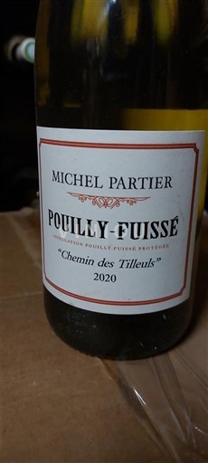 Bourgogne Pouilly-fuissé Michel Partier Chemin des Tilleuls 2020