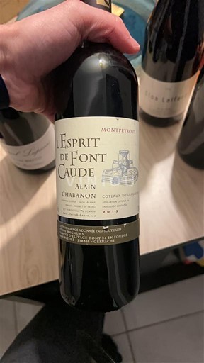 Rượu vang Rouge sec L'Esprit de Font Caude Alain Chabanon 2015 Pháp Languedoc Coteaux du Languedoc AOC