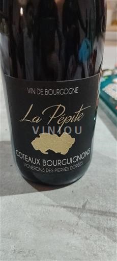 Bourgogne Bourgogne skråninger Vignerons des Pierres Dorées La Pépite Ikke årgangsbestemt