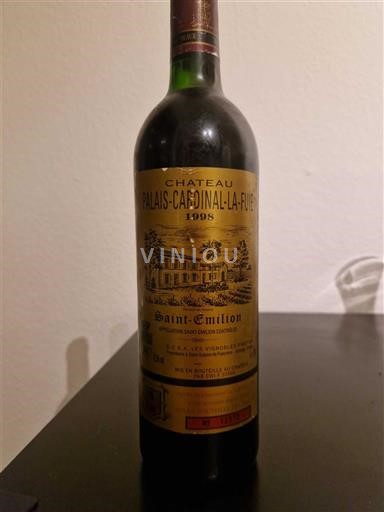 Bordeaux Saint-Émilion Château Palais Cardinal La Fuge 1998