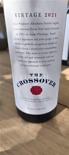 Kuststreek Franschhoek Rickety Bridge Winery The Crossover 2021