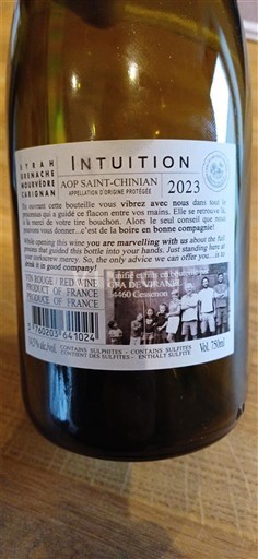 Languedoque Saint-Chinian Fai de Vebron Intuition 2023